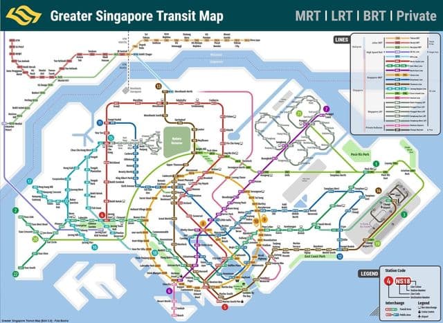 OV-kaart van Singapore